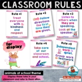 Classroom Rules | Teaching Citizenship | Animal Theme | Po