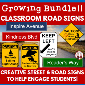 Preview of Back to School Classroom Rules With Street Signs