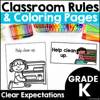 Preview of Classroom Rules & Expectations Posters & Coloring Pages School Rules Worksheets