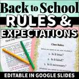 Classroom Rules and Expectations Slides: Middle & High Sch