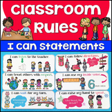 Classroom Rules I Can Statements with Pictures (Classroom 