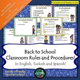 Classroom Rules and Procedures- Editable!