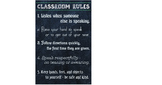 Classroom Rules - chalkboard theme