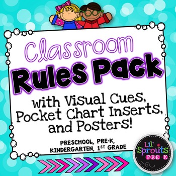 Preview of Classroom Rules Pack ● Preschool, PreK, Kindergarten ● Back to School Printables