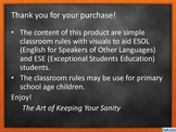 Classroom Rules for Primary School Age Children