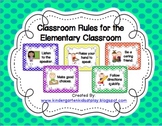 Classroom Rules for the Elementary Classroom (Polka Dots)