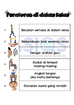 Preview of Classroom Rules in Malay Language : Peraturan di dalam Kelas