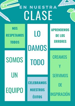 Preview of Classroom Rules in Spanish