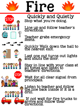 Preview of Classroom Safety Posters with Pictures