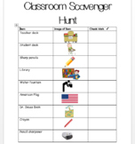 Classroom Scavenger Hunt EDITABLE