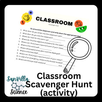Preview of Classroom Scavenger Hunt [editable]