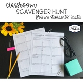 Classroom Scavenger Hunt (from the student's seats!)