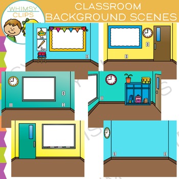 Preview of Classroom Scene Backgrounds Clip Art
