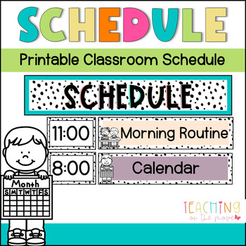 Classroom Schedule by Allie Lewis- Teaching on the Move | TPT