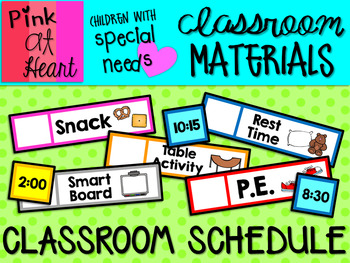 Classroom Schedule by Pink at Heart | Teachers Pay Teachers