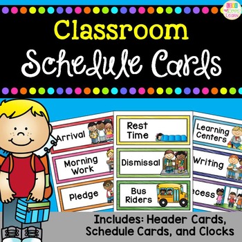 Classroom Schedule Cards by Live Love Learn with Miss Kriss | TPT