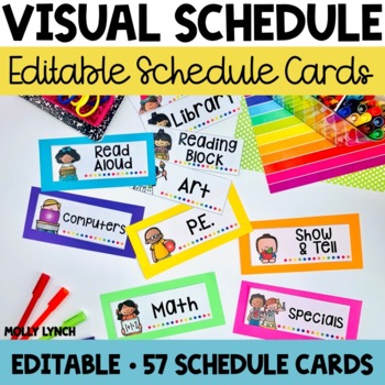 Editable Classroom Schedule Cards for Daily Schedule | TpT