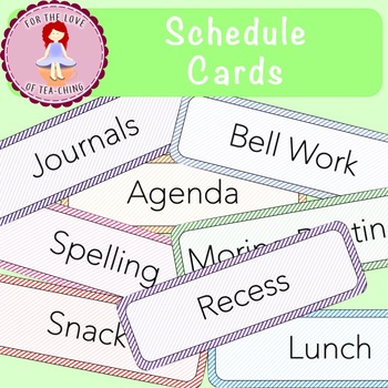 Preview of Classroom Schedule Cards