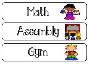 Classroom Schedule Cards by Amanda's Primary Passions | TPT