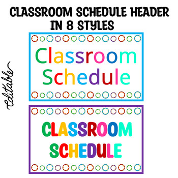 Classroom Schedule Cards,Printable Classroom Schedule Cards,Editable ...