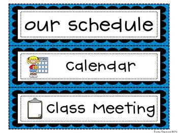 Classroom Schedule Chart by Once Upon a Learning Adventure | TpT
