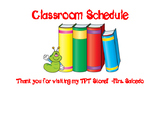 Classroom Schedule Labels for Pocket Chart