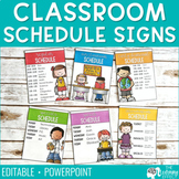 Daily Class Schedule Signs | Editable Classroom Posters