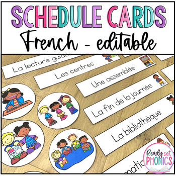 Preview of Classroom Schedule and Job Cards FRENCH