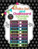 Classroom Schedule in Polka Dots and Chalkboard