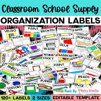 Chemistry Crayon LABELS Set of 120 Labels 