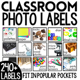 Classroom School Supply Labels | Real Photos | Square Labe