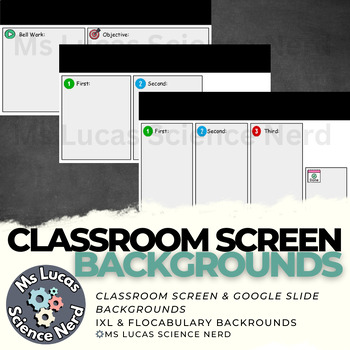 Preview of Classroom Screen & Google Slide Backgrounds