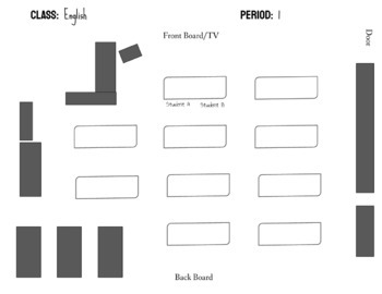 Classroom Seating Arrangement Chart Template by Hotmess Hamilton