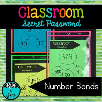 Preview of Classroom Secret Password: Number Bonds