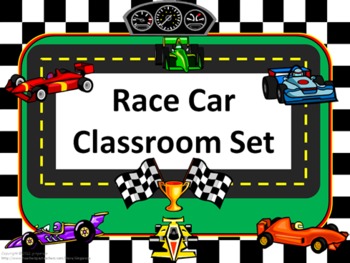 Preview of Classroom Set- RACE CAR THEME