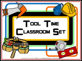 Preview of Classroom Set- Tool Time Theme (Building / Construction)