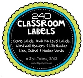 Classroom Set of Labels: Library & Genre Labels, Word Wall