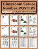 Classroom Setup: Number Posters | Full Page | Color | English