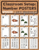 Classroom Setup: Number Posters | Full Page | Color | Spanish