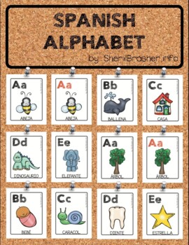 Classroom Setup: Spanish Alphabet Posters - Set 1 | Full Page | Color
