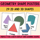 Classroom Shape Geometry Posters | 29 2D and 3D shapes | E