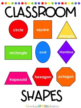 Classroom Shape Posters Freebie by Teaching Special Thinkers ...