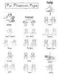 Classroom Sign Language Chart