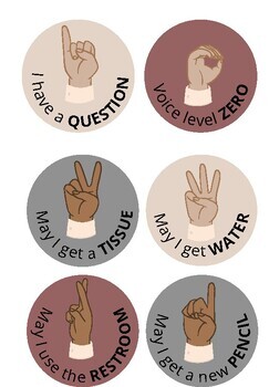 Preview of Classroom Sign Language Symbols