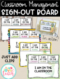 Classroom Sign Out Board - EDITABLE