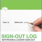 Classroom Sign-Out: Log / Form For Keeping Track Hallway U