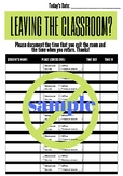 Classroom Sign-out Sheet for Classroom Management (Avocado