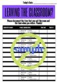 Classroom Sign-out Sheet for Classroom Management (Grape C