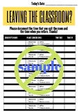 Classroom Sign-out Sheet for Classroom Management (Lemon C
