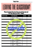 Classroom Sign-out Sheet for Classroom Management (Peach C